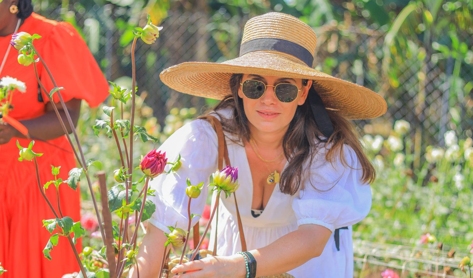 A person choosing fresh flowers — the feeling behind Vibra